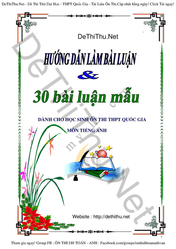 30 đoạn luận văn mẫu Tiếng Anh hay luyện thi THPT Quốc Gia